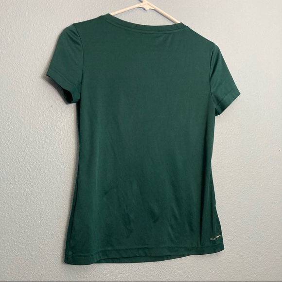 Reebok Fitted Workout Tee - Green - XS - Geometric Art Deco Logo - Picture 7 of 7